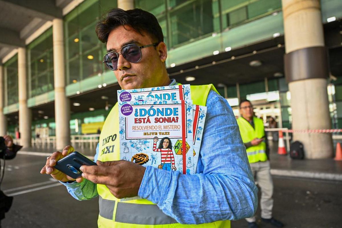 Protesta de taxis en el aeropuerto de Barcelona