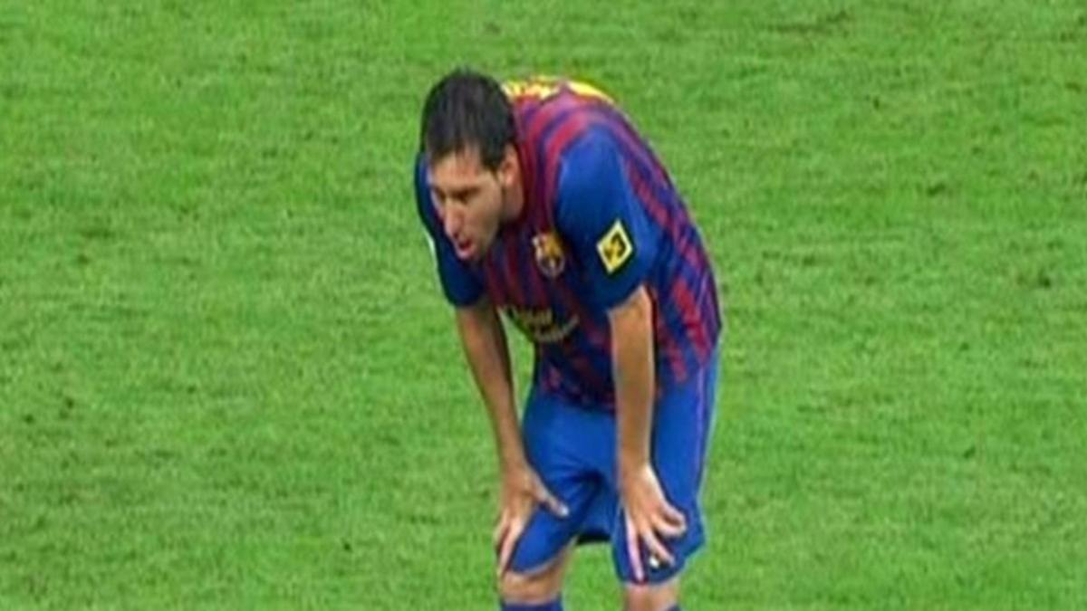 Messi sufrió vómitos durante la primera parte contra el Al Ahli