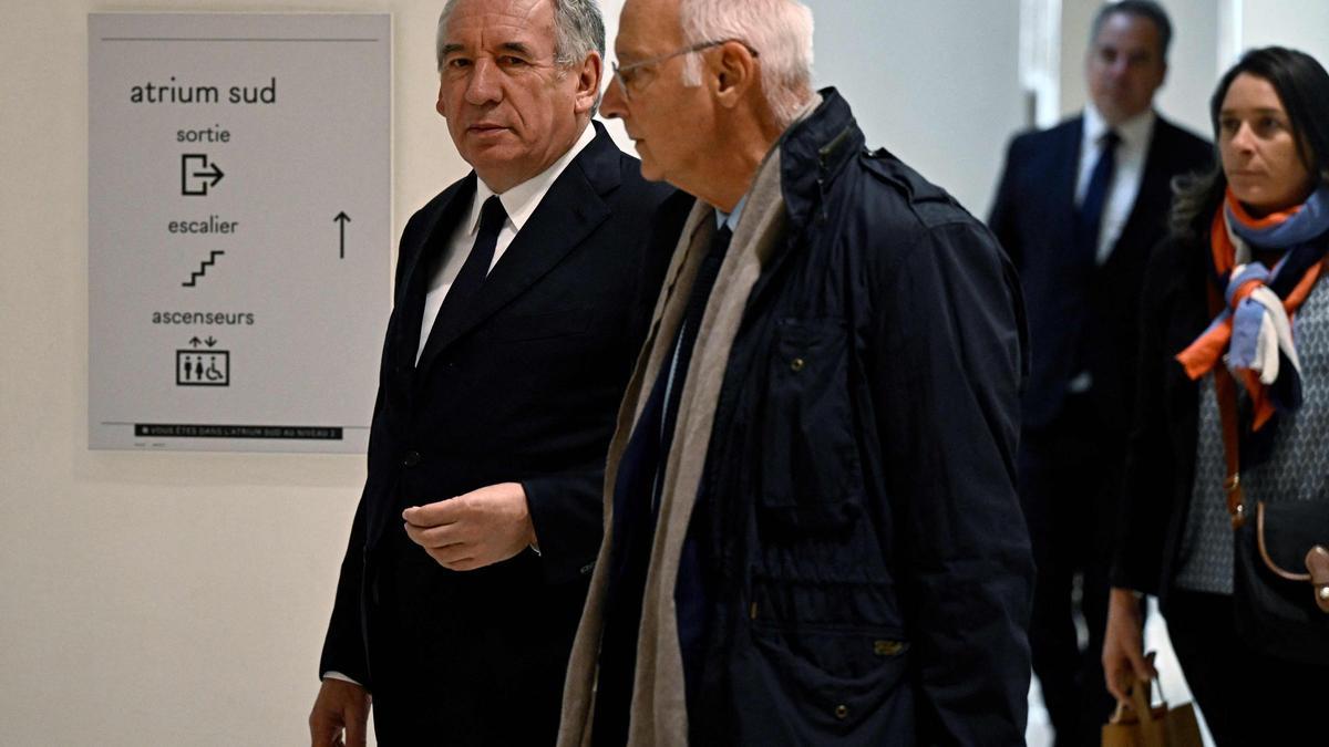 François Bayrou a su llegada al juzgado.