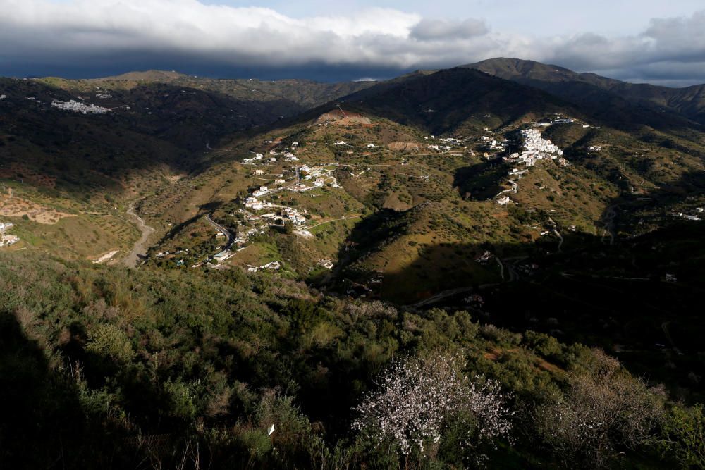 A general view shows the area where Julen fell ...