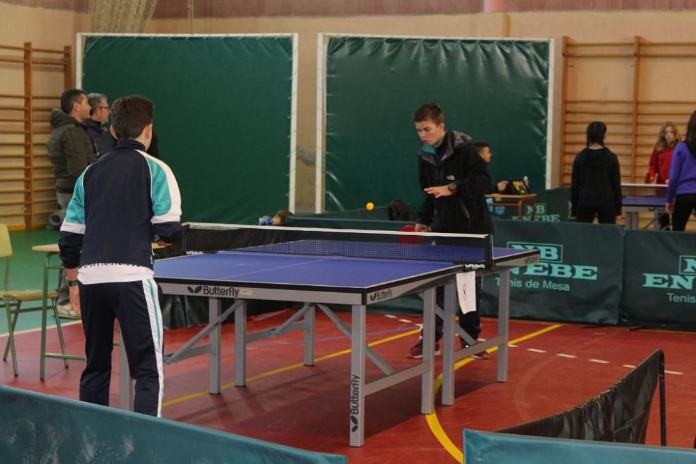 Final regional de tenis de mesa en Calasparra