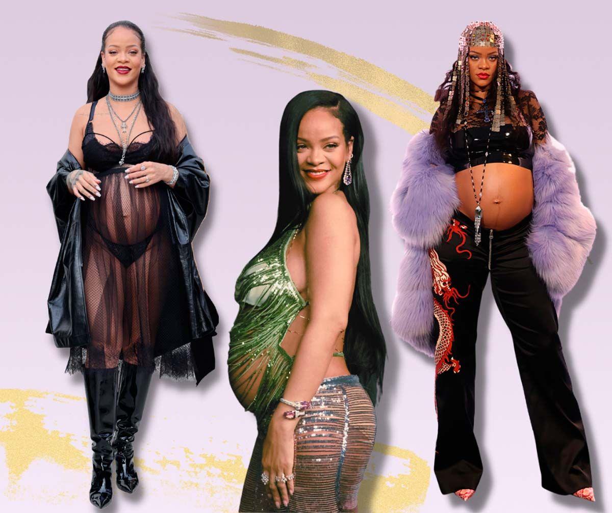 Rihanna está revolucionando la moda premamá: las transparencias, los tops y los escotes imposibles también son para embarazadas