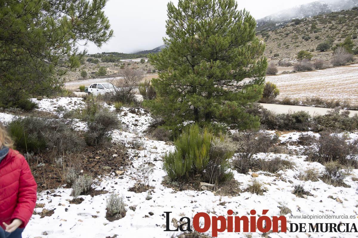 Nieve en las proximidades de Revolcadores en Moratalla