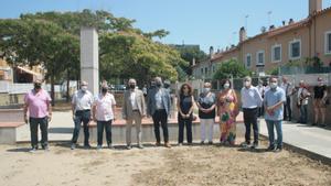 Ofrenda floral a Rosalía de Castro en Mollet del Vallès