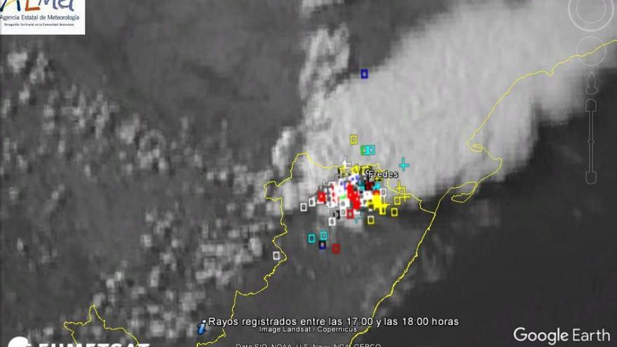 Una tormenta con granizo en la Tinença deja 31,4 litros en menos de una hora