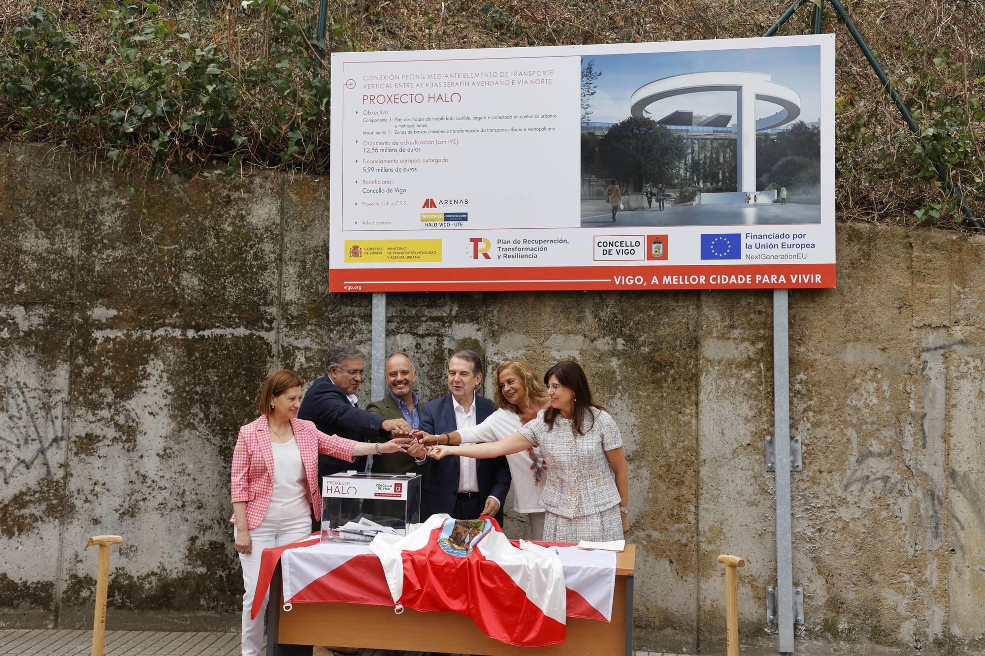 El ascensor HALO entre García Barbón y Vialia ya tiene su primera piedra