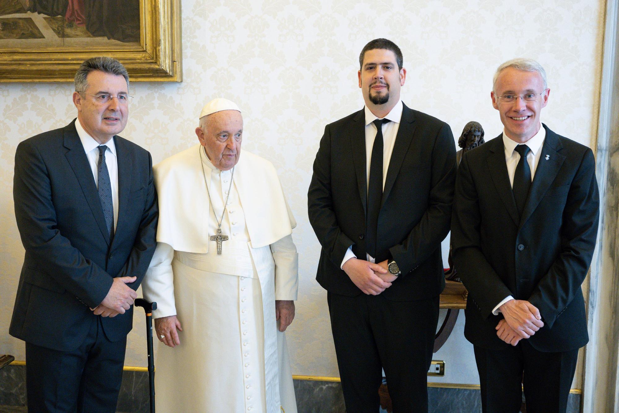 El papa Francesc rep al president de la Diputació de Girona