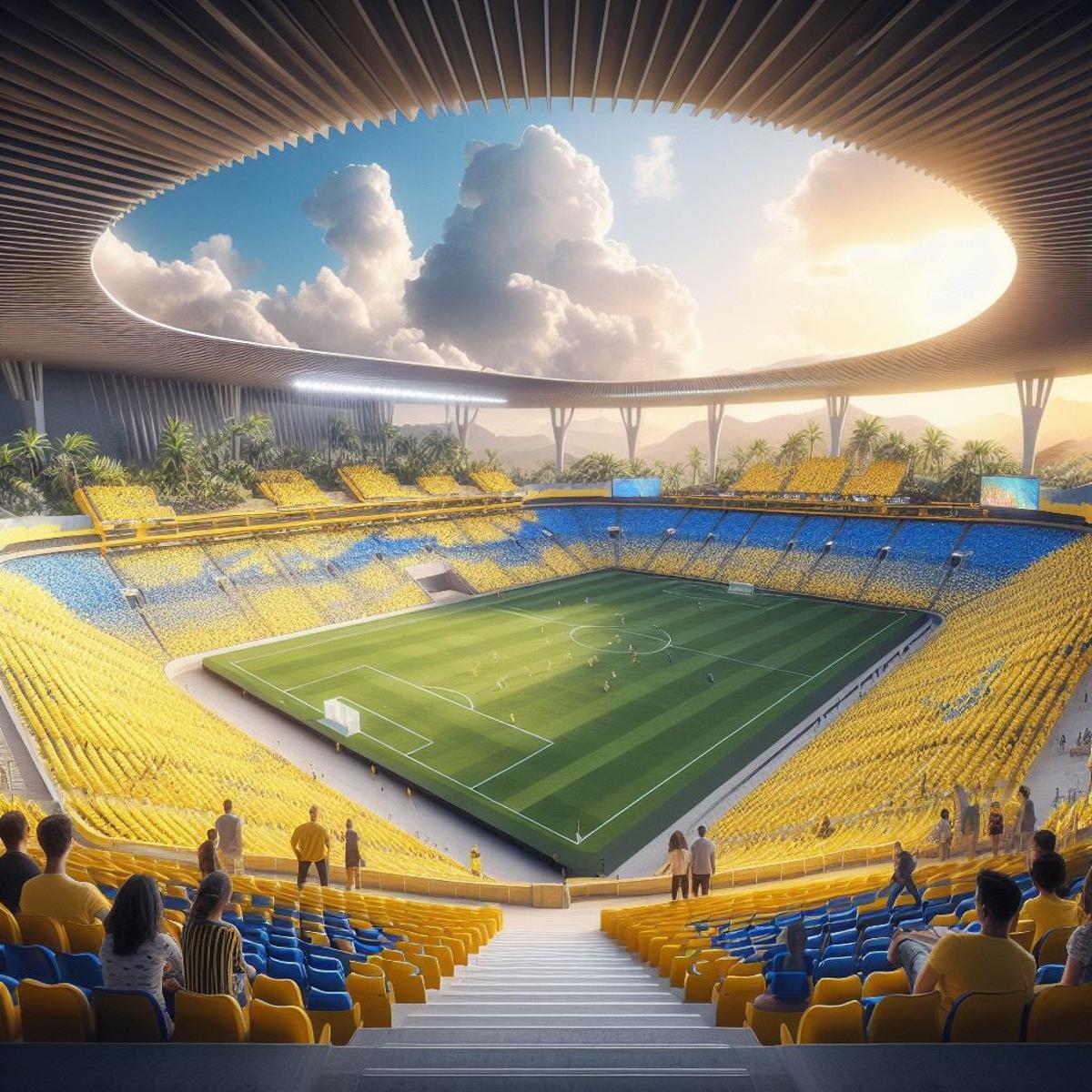 Un hipotético Estadio de Gran Canaria creado por César Manrique