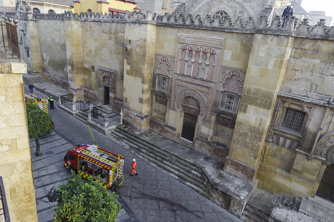 Simulacro de incendio en la Mezquita-Catedral de Córdoba