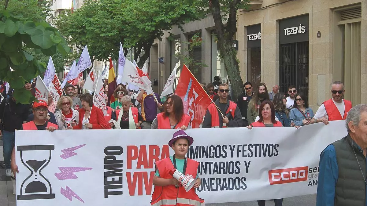 Ourense se moviliza en el Día del Trabajador por salarios justos y vivienda digna