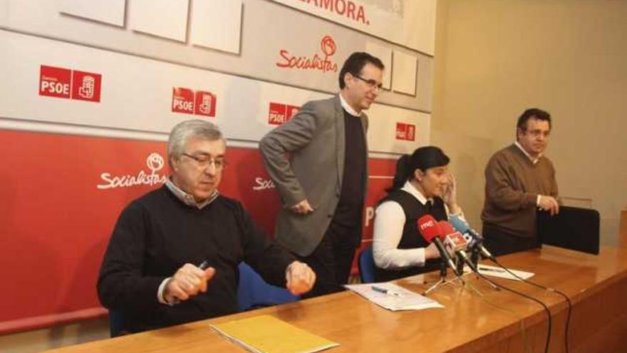 José Fernández, Antonio Plaza, Ana Sánchez y José Ignacio Martín Benito, en la comparecencia de ayer.