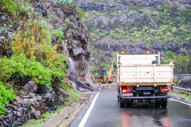 'Filomena' continúa dejando lluvias y llenando presas este jueves en Gran Canaria