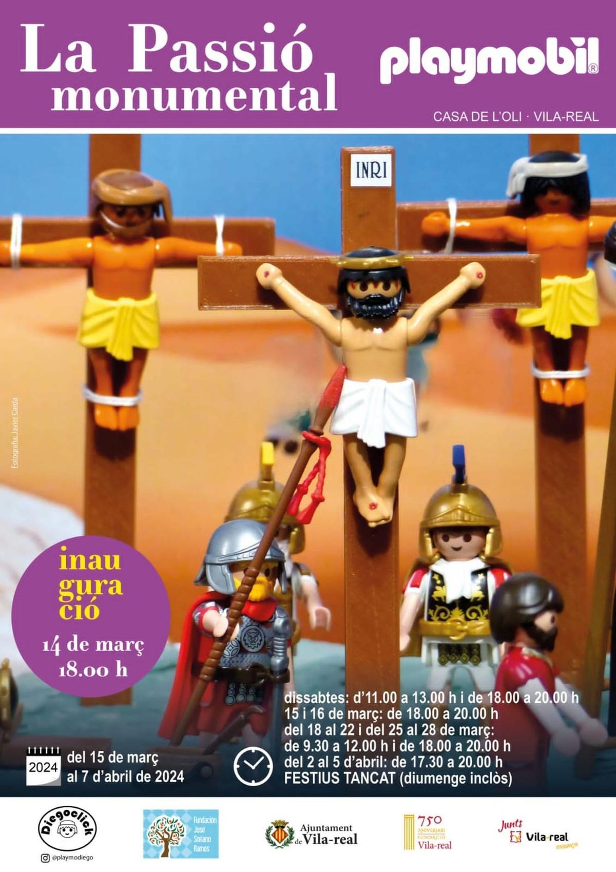 Imagen del cartel anunciador de la 'Passió monumental Playmobil', del vila-realense Diego Pérez.
