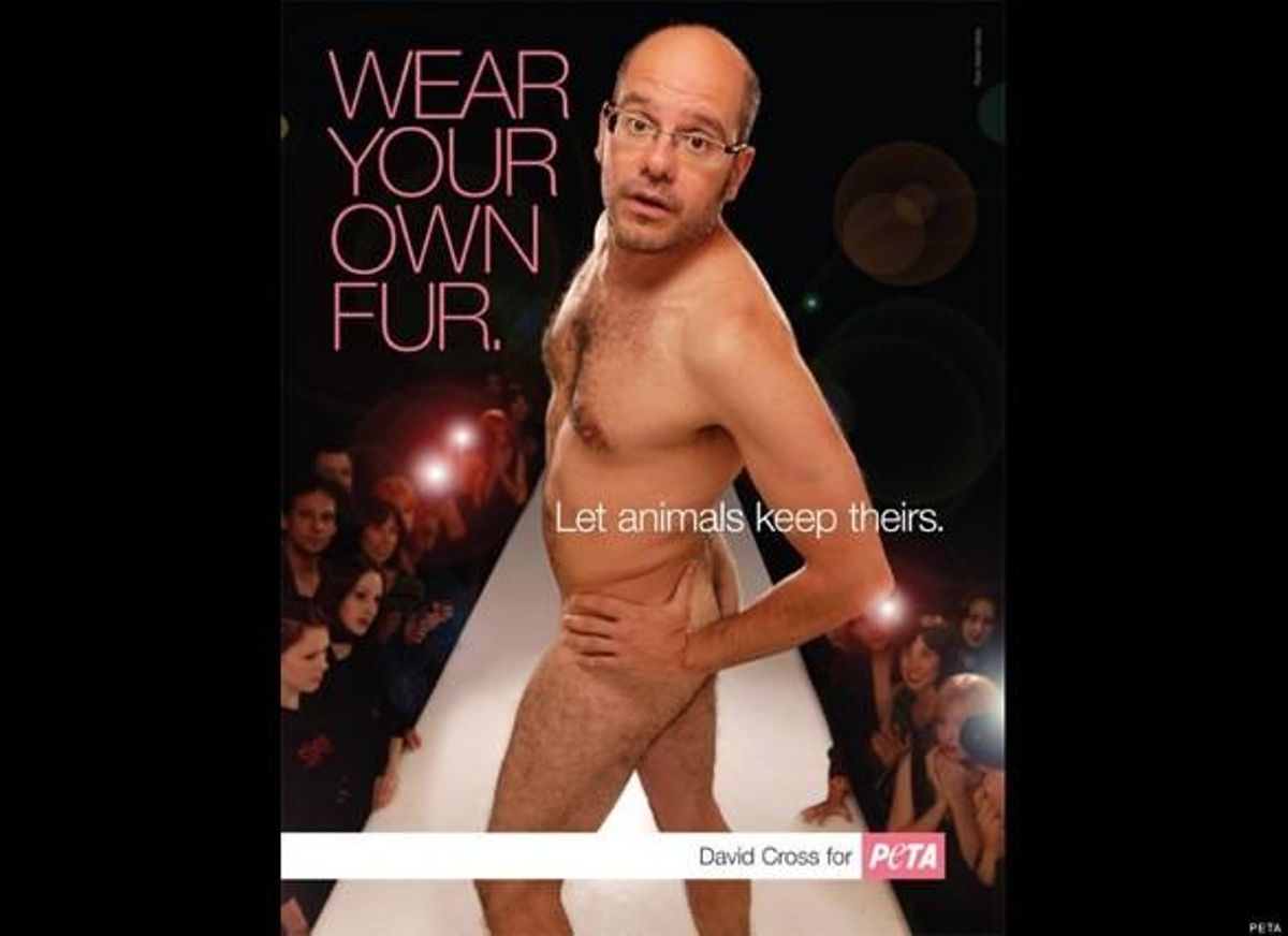 L’actor i humorista David Cross, sense roba a la passarel·la de PETA.