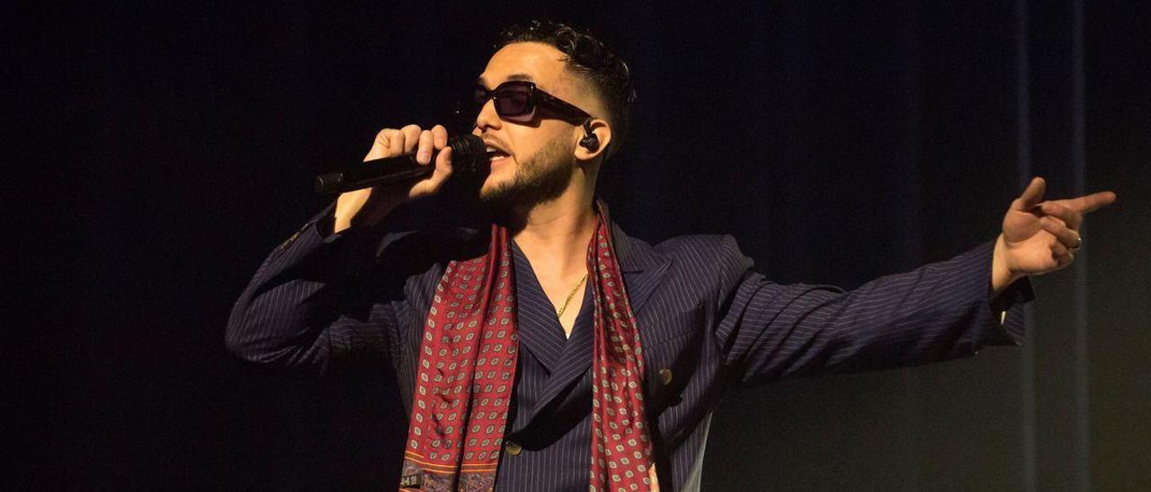 C.Tangana durante la actuación que ofreció a primeros de marzo en Madrid.