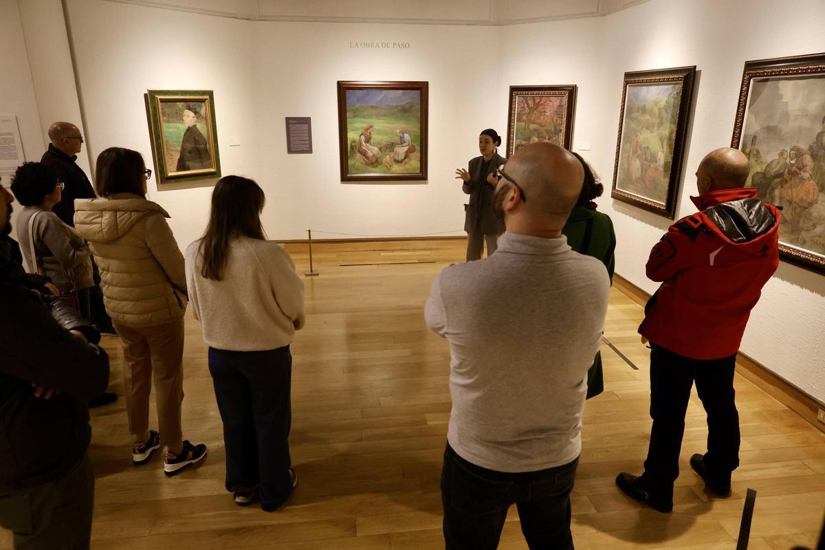 Un momento de la visita.