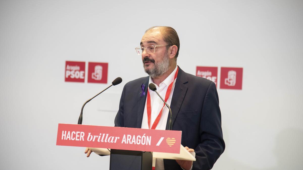 Javier Lambán preside el Comité Regional del PSOE de este viernes.