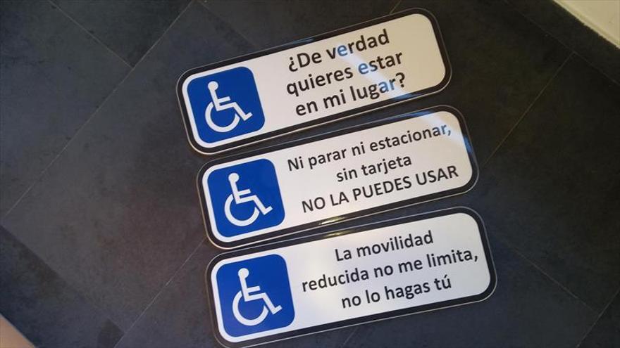 Campaña para respetar las plazas para discapacitados