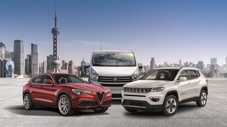 Alfa Romeo Stelvio, Fiat Professional Talento y Jeep Compass. Fuente: FCA