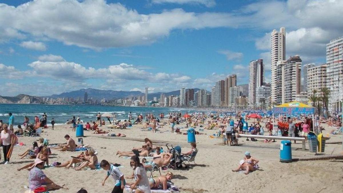 Una playa de Benidorm.