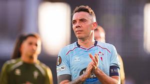 Iago Aspas al finalizar el Celta-Friburgo de Europa League