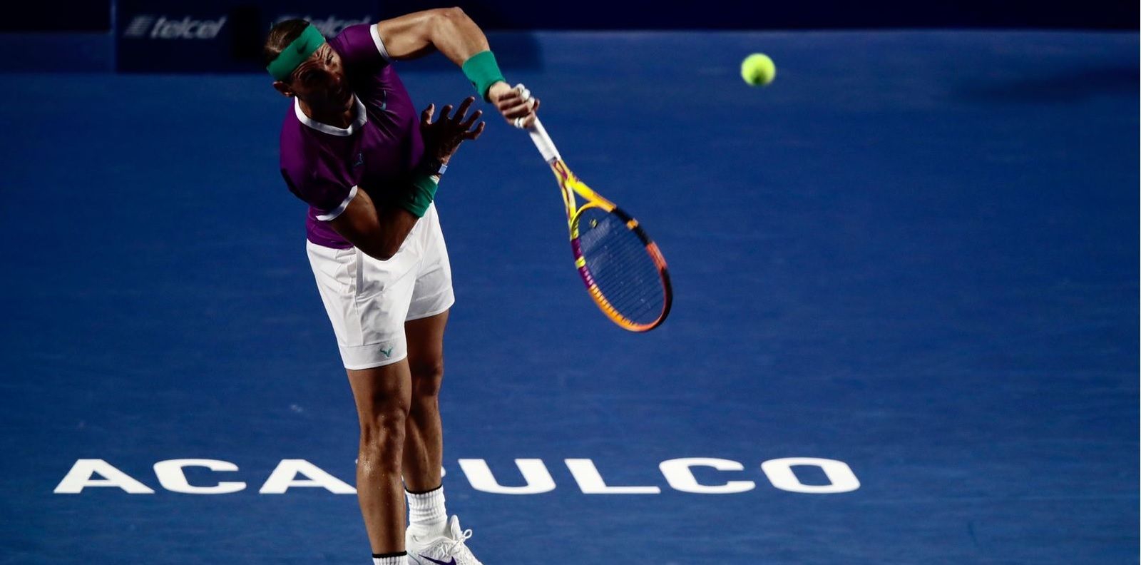 Rafa Nadal, en su estreno en Acapulco.