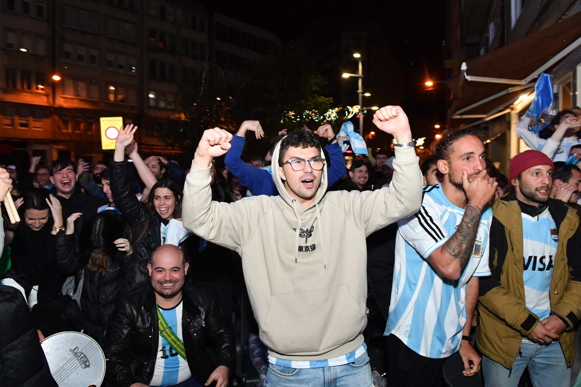 A Coruña celebra la victoria de Argentina en el Mundial