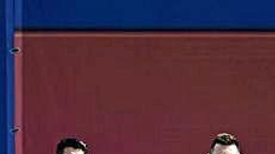 Luis Suárez i Leo Messi, en l&#039;entrenament d&#039;ahir.