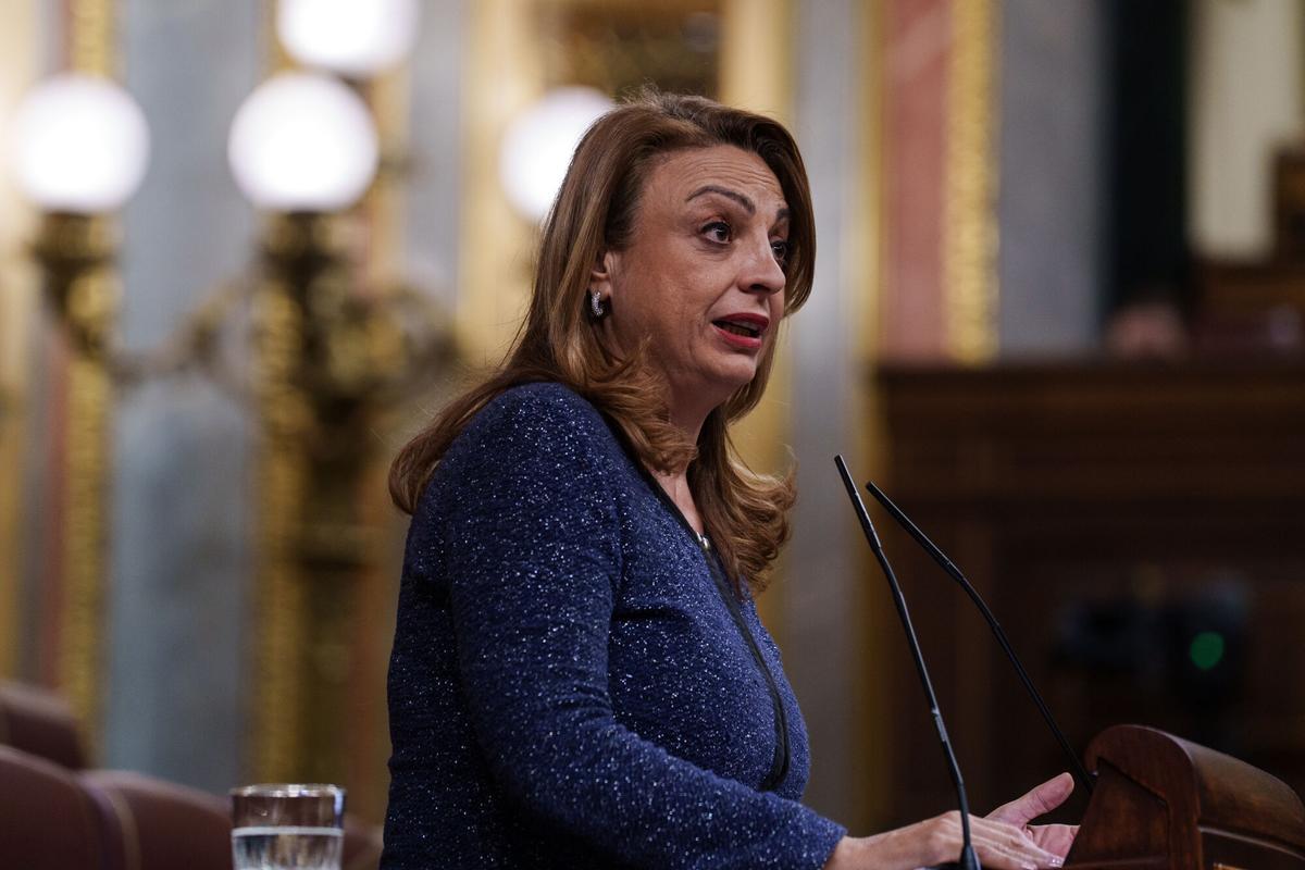 La portavoz de Coalición Canaria en el Congreso, Cristina Valido, interviene durante una sesión de control al Gobierno, a 26 de marzo de 2025, en Madrid (España). El presidente del Gobierno Pedro Sánchez comparece en el Congreso de los Diputados para defender la posición del Ejecutivo sobre el rearme en Europa y la necesidad de acelerar el gasto en Defensa y con el socio de coalición, Sumar y otros aliados parlamentarios posicionados frontalmente en contra. Esta intervención se produce en pleno debate sobre si habrá Presupuestos Generales del Estado este año 2025 ante la falta de apoyos al Ejecutivo. 26 MARZO 2025;CONGRESO;RECHAZO;DEFENSA;GASTO Matias Chiofalo / Europa Press 26/03/2025. CRISTINA VALIDO;Matias Chiofalo