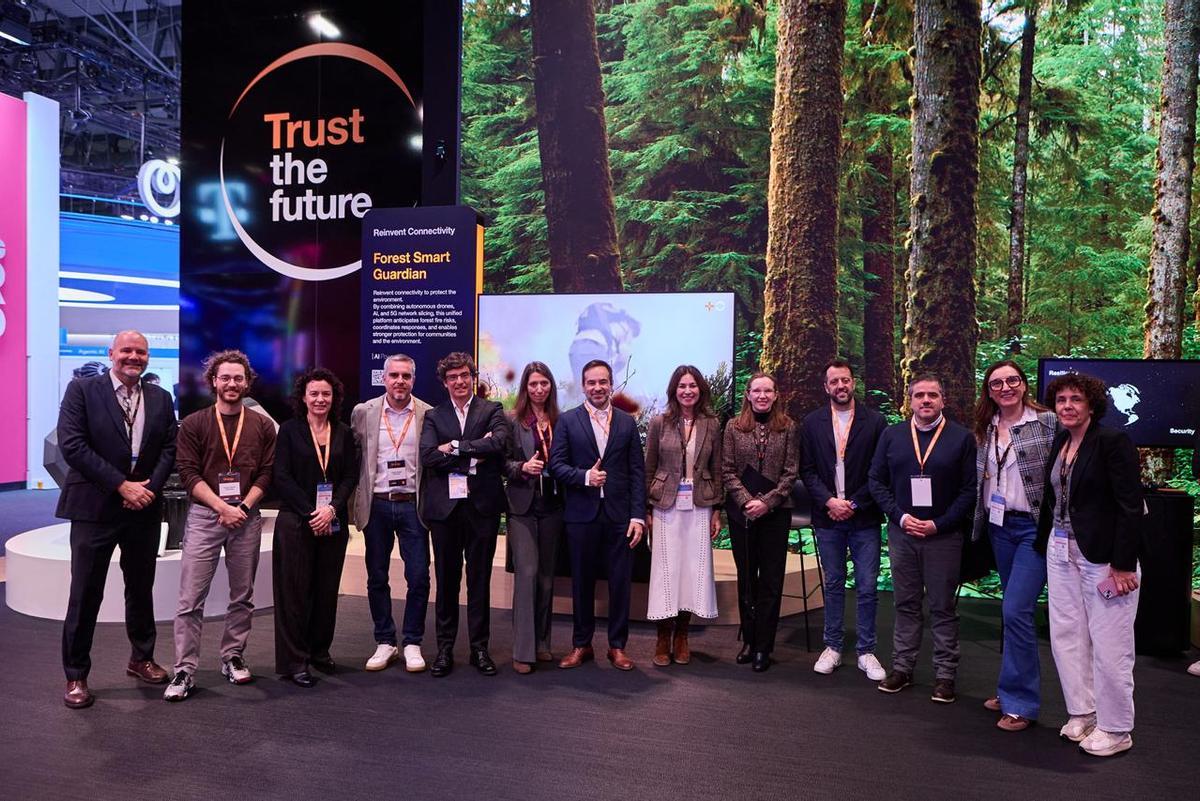 Presentación de la plataforma Forest Smart Guardian, que ha tenido lugar en el Mobile World Congress de Barcelona.