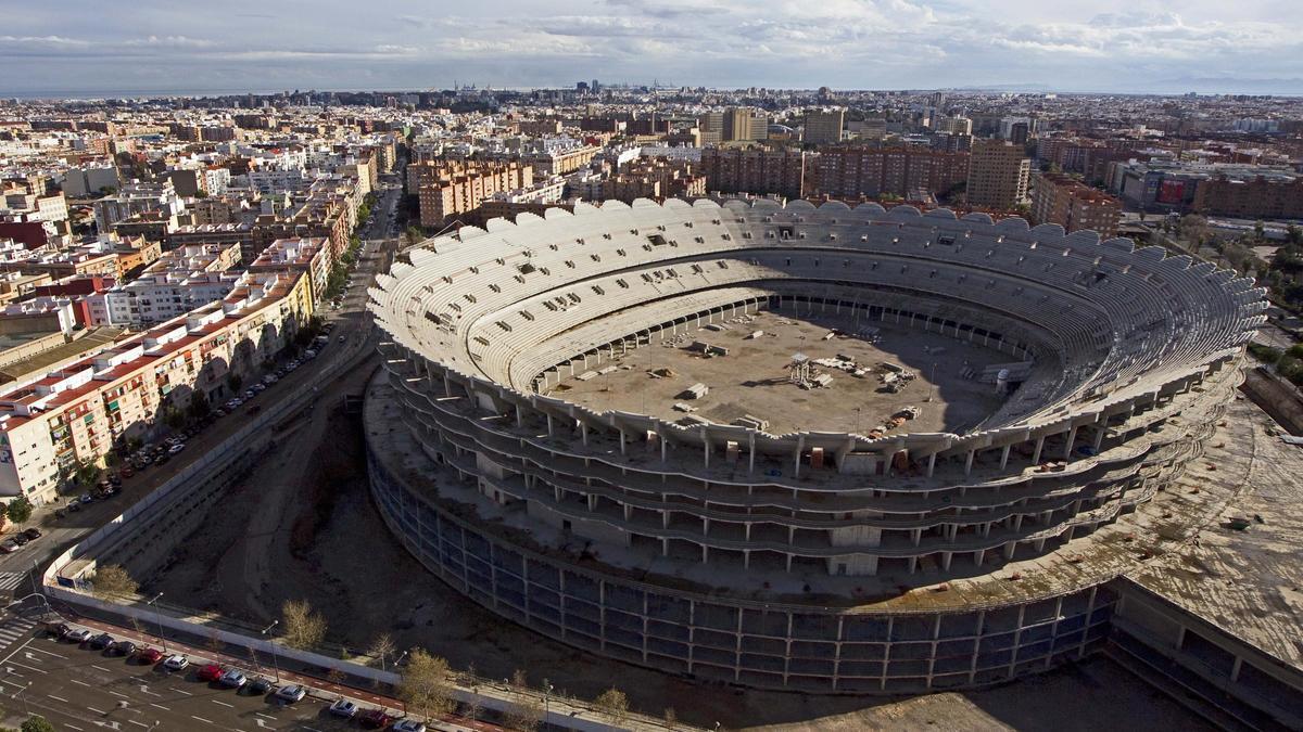 Las obras del Nuevo Mestalla siguen sin reanudarse