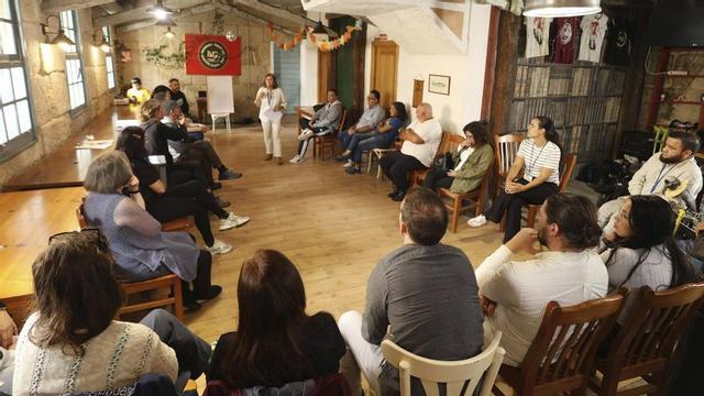 Taller de Boa Vida sobre resolución de conflictos, celebrado en el restaurante Nasantiña.