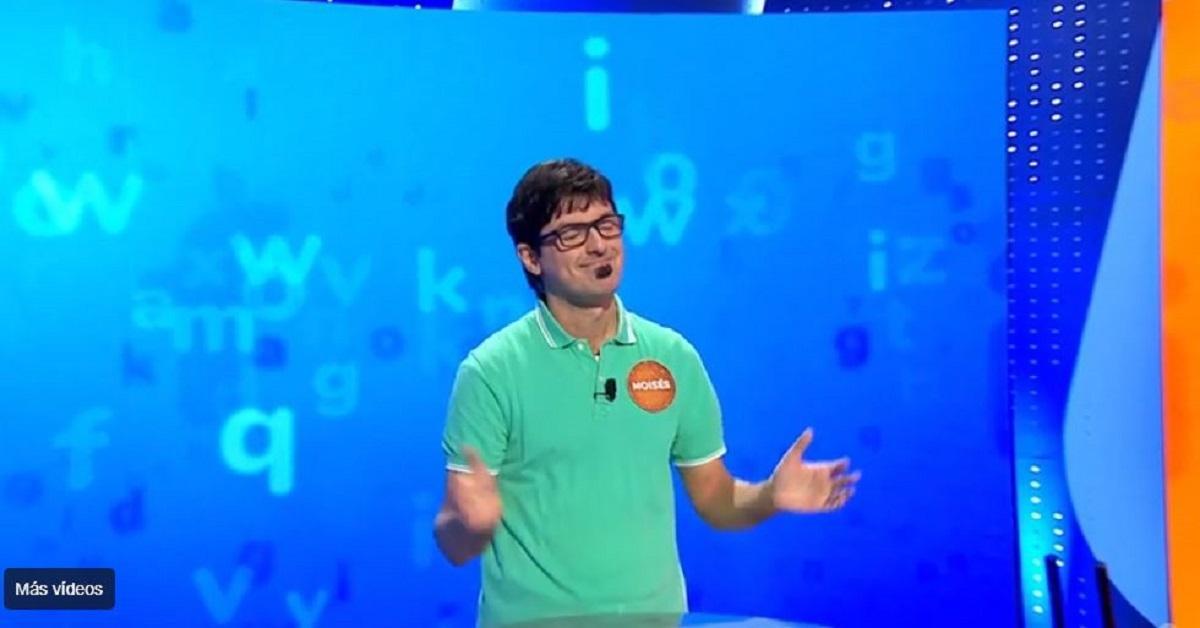 Moisés, en el rosco de Pasapalabra tras darse cuenta de su error.