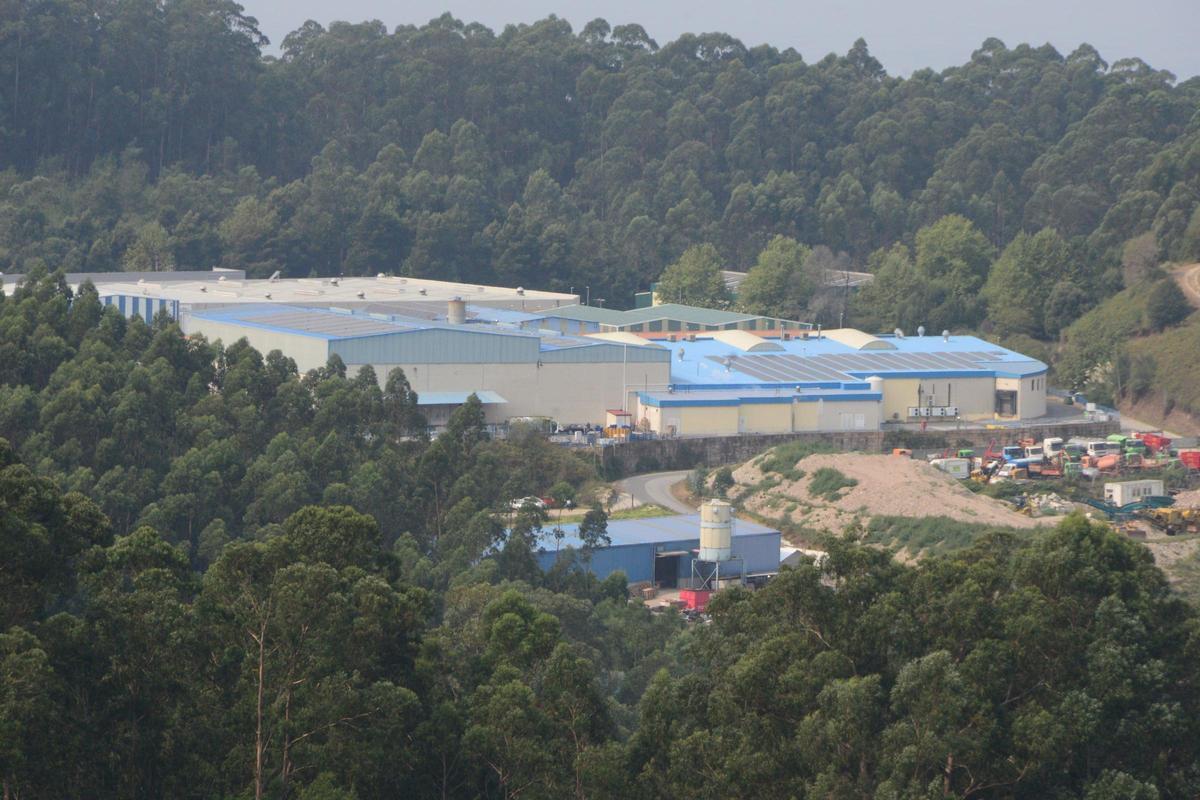 Una vista de parte del polígono industrial de Castiñeiras, en Bueu.