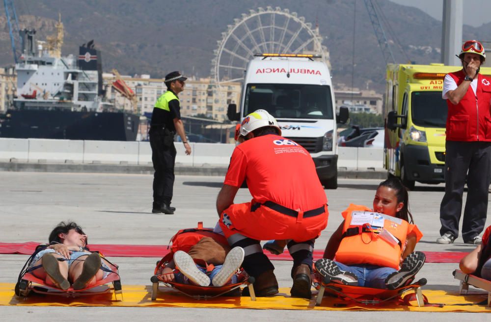 Simulacro de accidente aéreo en Málaga