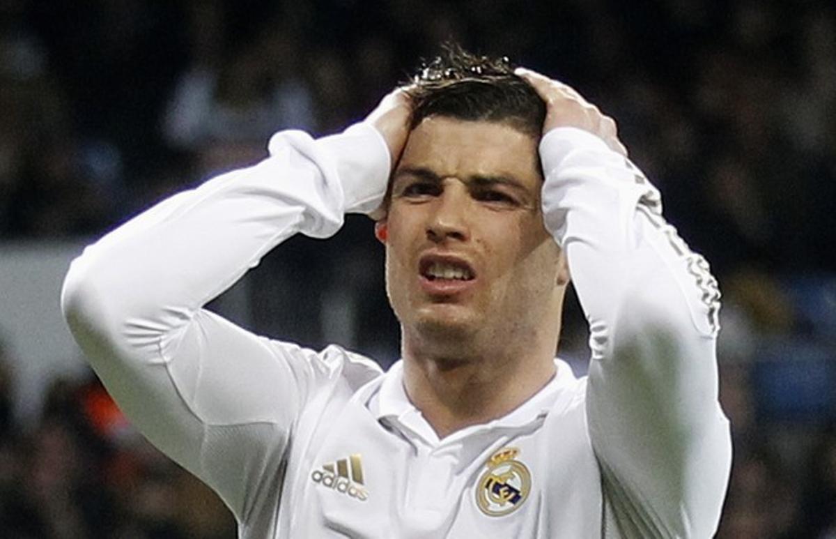 Cristiano Ronaldo, durant el partit contra el Màlaga. Cristiano Ronaldo, durant el partit contra el Màlaga.