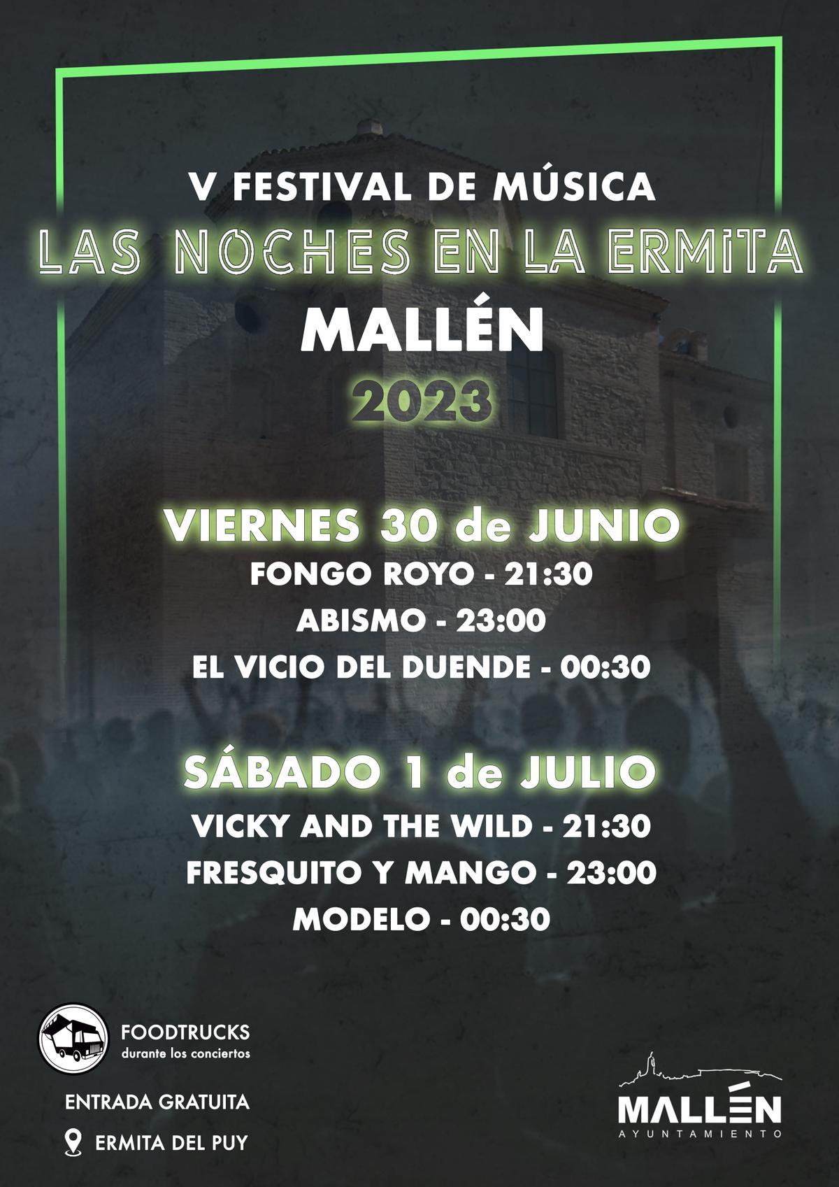 Cartel de Las Noches en la Ermita 2023.