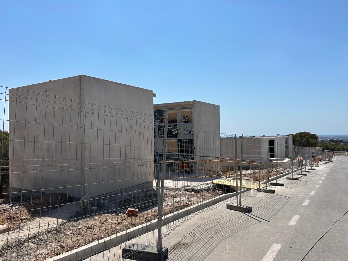 La zona de ampliación del Cementerio Nuevo de Elche.