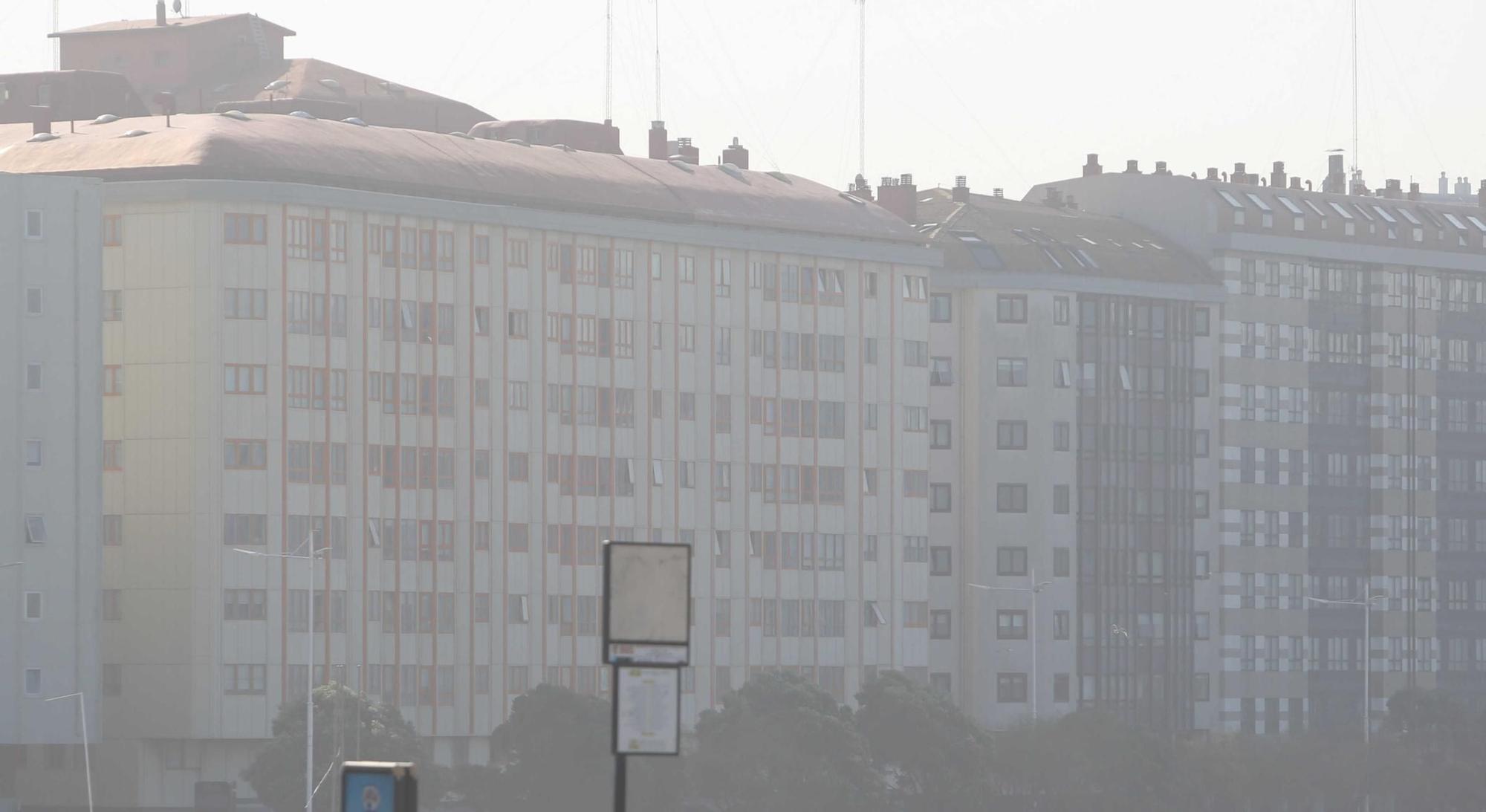 Polvo sahariano sobre la ciudad de A Coruña
