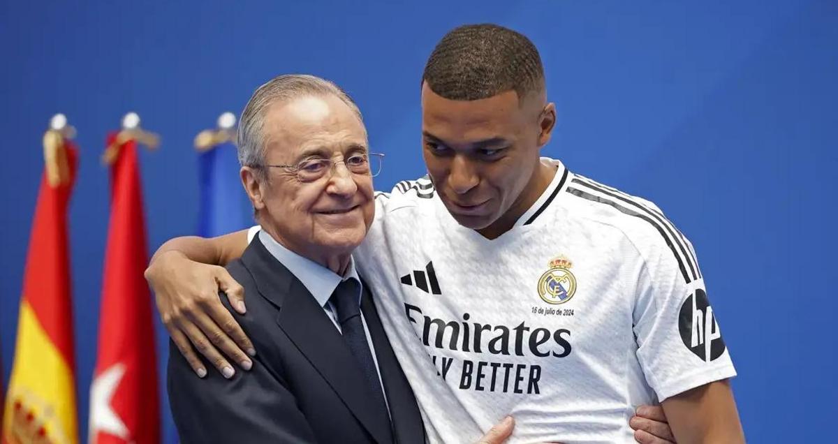 Florentino con Mbappé