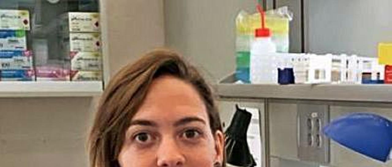 Lucía Almagro, en el laboratorio.