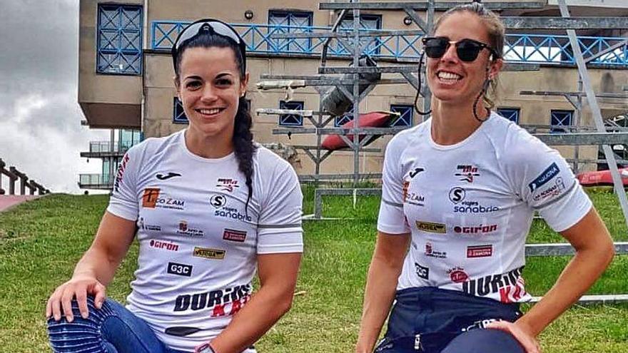 Las palistas zamoranas Laura Pedruelo y Eva Barrios. | Cedida