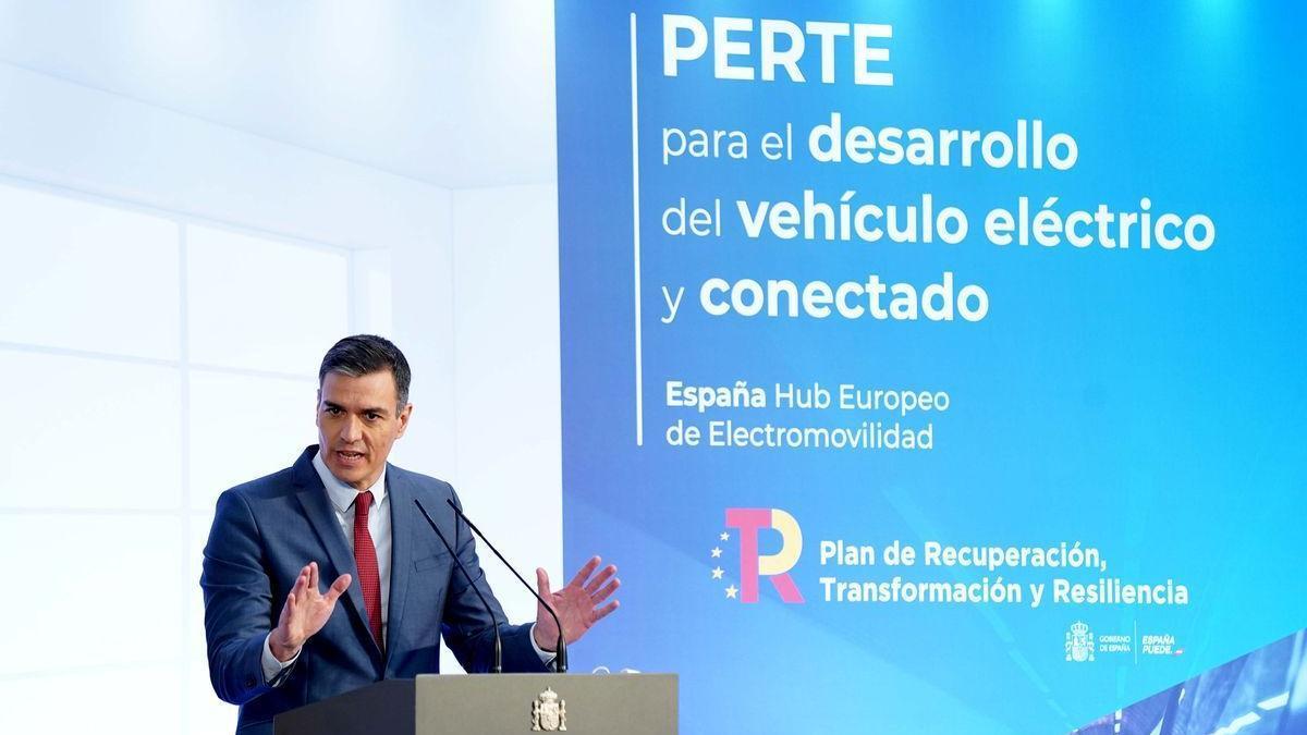 El presidente del Gobierno, Pedro Sánchez, en la presentación del PERTE de automoción el pasado julio.