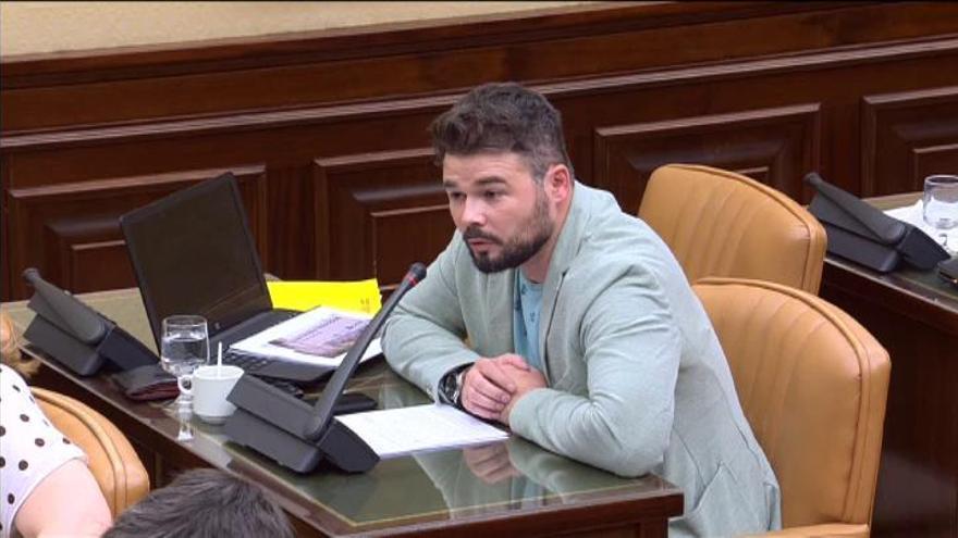 Polémica en el Congreso tras intentar Rufián reproducir la grabación del conductor del Alvia