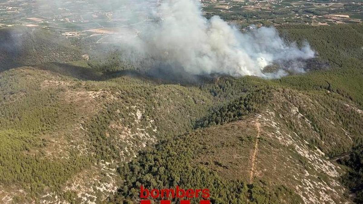 Incendio en el Alt Penedès.