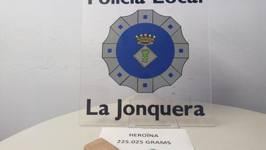 La droga que la Policia Local de la Jonquera va localitzar