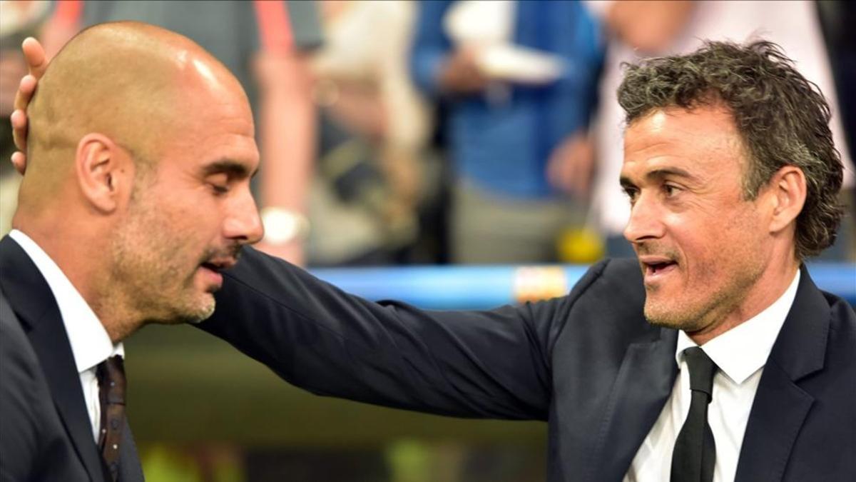 Guardiola y Luis Enrique rivalizaron como técnicos en un Barça-Bayern