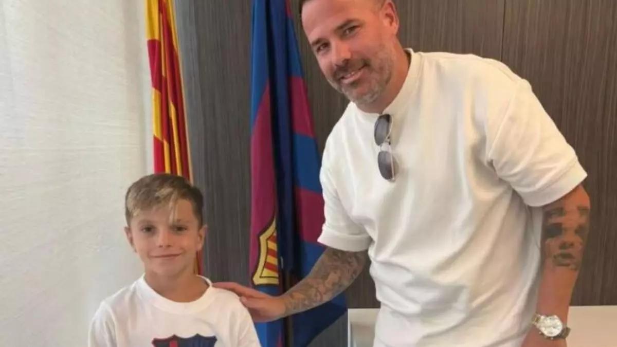 Hugo Galdeano con su padre Apoño.