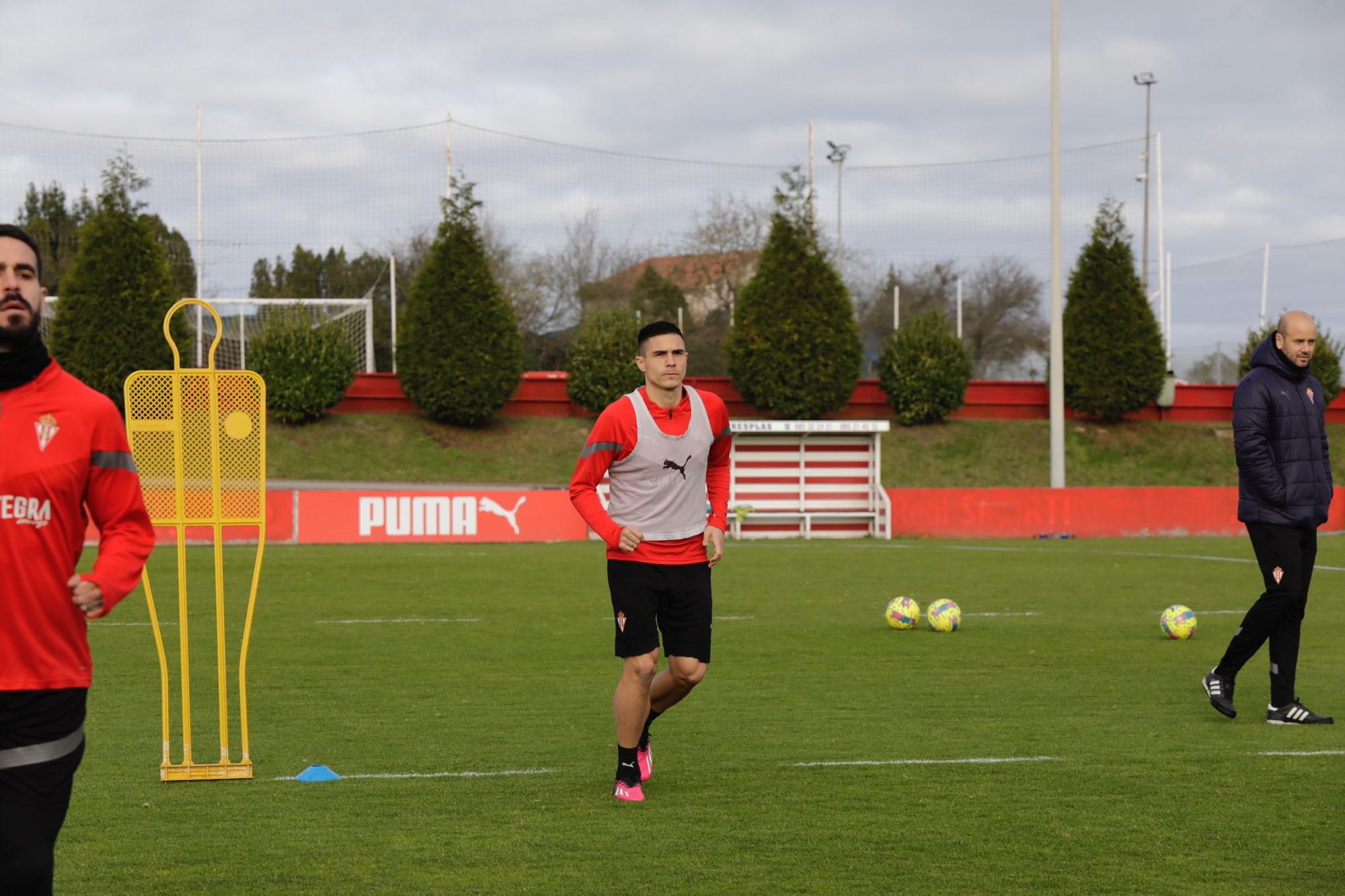 EN IMÁGENES: Primer entrenamientos del Sporting tras el cierre del mercado de fichajes de invierno