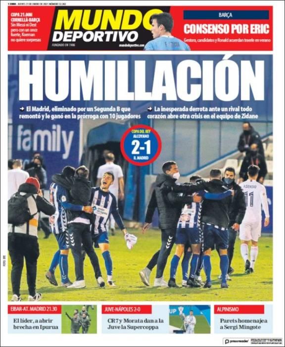 Portada MUNDO DEPORTIVO jueves 21 enero 2021